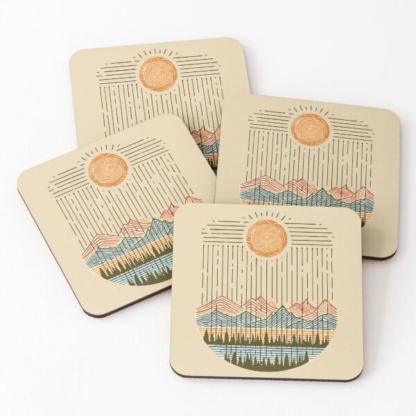 Item preview, Vintage Sun Rise on Mountains designed and sold by amersoliman3.