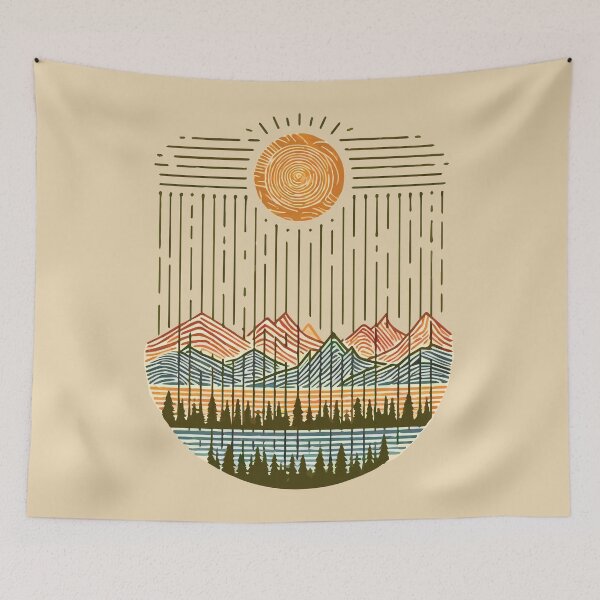 Item preview, Vintage Sun Rise on Mountains designed and sold by amersoliman3.