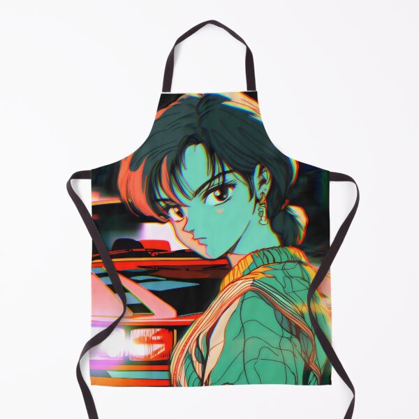 Item preview, 80s Anime Retro Girl Car Japanese Aesthetic Rebellion Girl designed and sold by glasseskyodai.