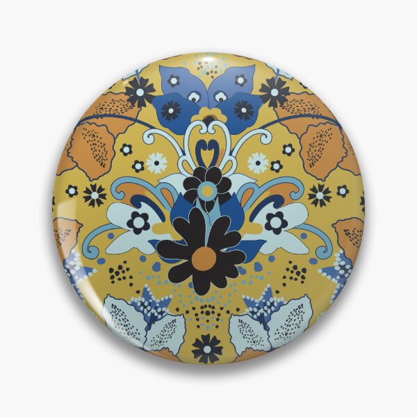 Item preview, Retro Boho Flowers, Yellow Version designed and sold by Alex  Blud.