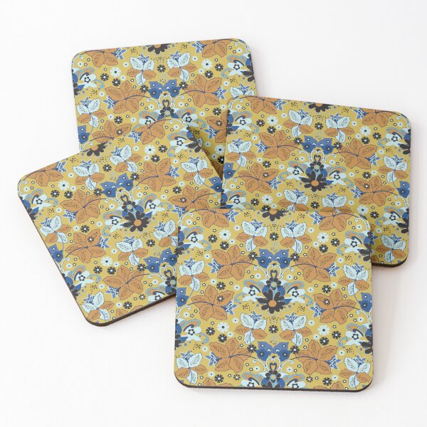 Item preview, Retro Boho Flowers, Yellow Version designed and sold by Alex  Blud.