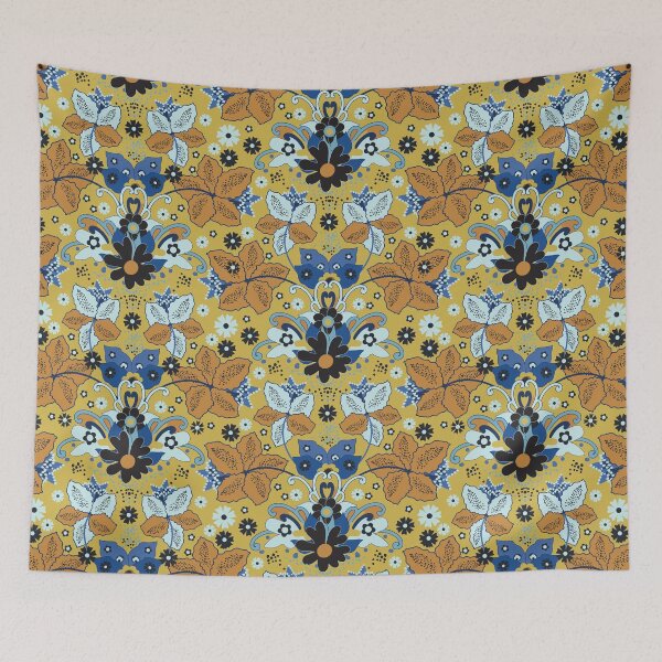 Item preview, Retro Boho Flowers, Yellow Version designed and sold by Alex  Blud.