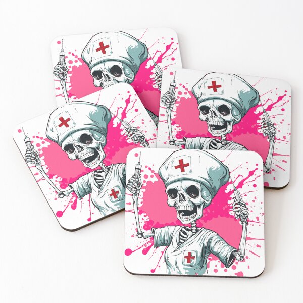 Item preview, Halloween A beautiful Skeleton nurse, Funny Nurse life - Pink Medical Halloween gift 03 designed and sold by vallass.