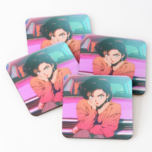Item preview, 80s Anime Retro Girl Car Japanese Aesthetic Classic Style designed and sold by glasseskyodai.