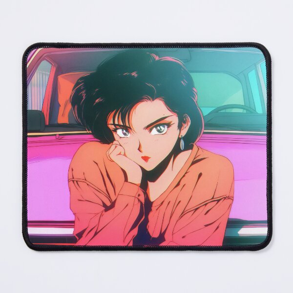 Item preview, 80s Anime Retro Girl Car Japanese Aesthetic Classic Style designed and sold by glasseskyodai.
