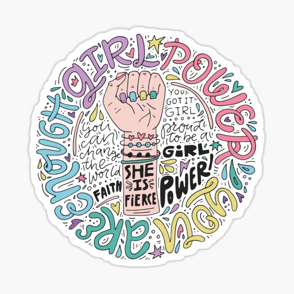 Girl Power Illustration Sticker