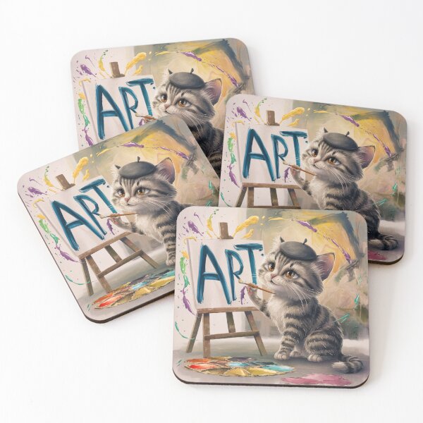 Item preview, Art cat designed and sold by QuirkyQuipPixel.
