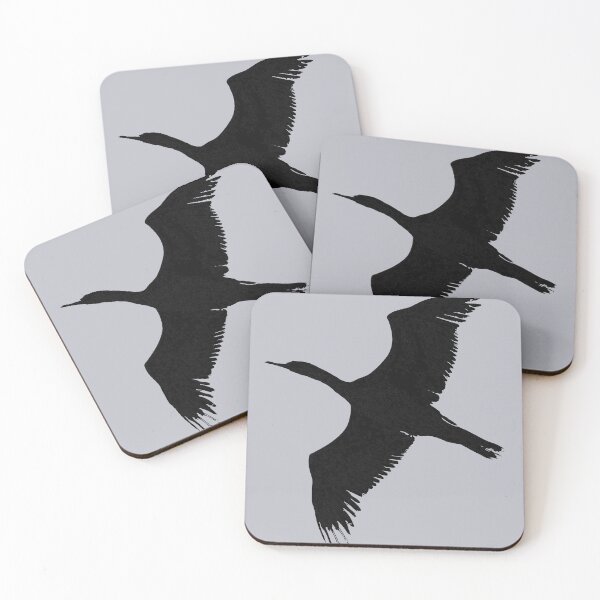 Item preview, Cormorant In Flight Black Silhouette designed and sold by taiche.