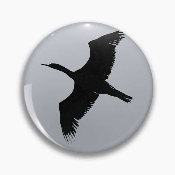 Item preview, Cormorant In Flight Black Silhouette designed and sold by taiche.