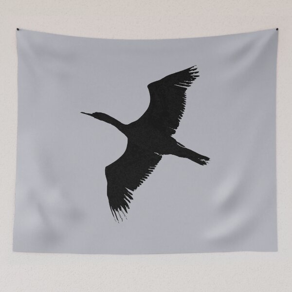Item preview, Cormorant In Flight Black Silhouette designed and sold by taiche.