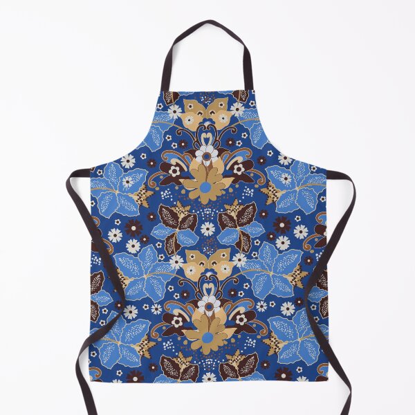 Item preview, Retro Boho Flowers, Blue version designed and sold by Alex  Blud.
