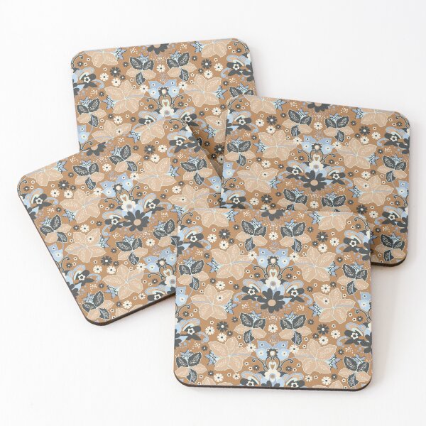 Item preview, Retro Boho Flowers, Beige version designed and sold by Alex  Blud.