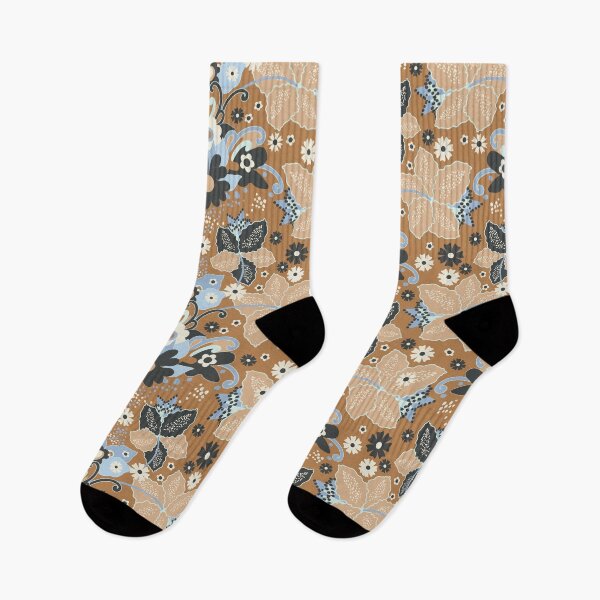 Item preview, Retro Boho Flowers, Beige version designed and sold by Alex  Blud.