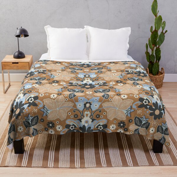 Item preview, Retro Boho Flowers, Beige version designed and sold by Alex Blud.