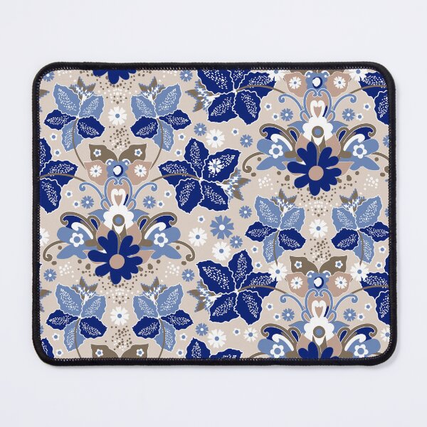 Item preview, Retro Boho Flowers, Beige-blue version designed and sold by Alex  Blud.