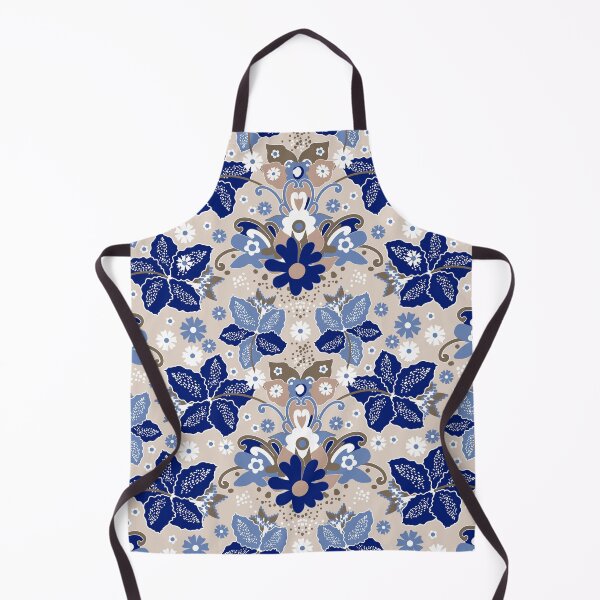 Item preview, Retro Boho Flowers, Beige-blue version designed and sold by Alex  Blud.