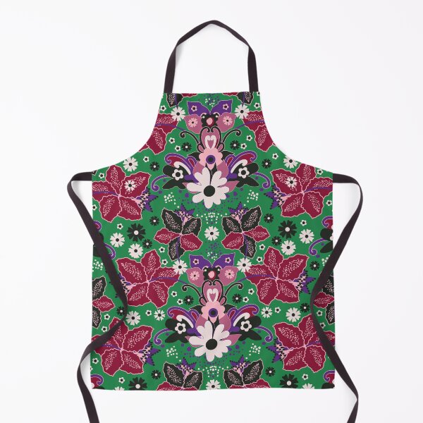 Item preview, Retro Boho Flowers, Green and pink version designed and sold by Alex  Blud.