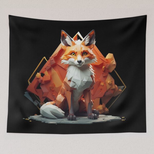 Item preview, Geometrical Orange Fox  designed and sold by PolygonPinnacle.