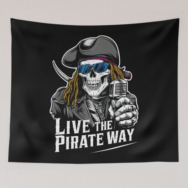 Item preview, Pirate Jolly Roger Skulls - "Pirates: The High-Seas "Swashbuckling Skulls & Galleons" designed and sold by stickercuffs.