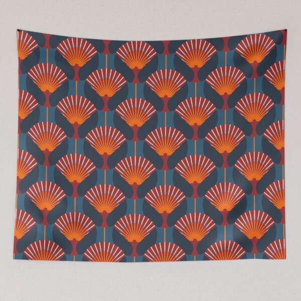 Item preview, Art Deco Fan, Orange and Blue Version designed and sold by Alex  Blud.