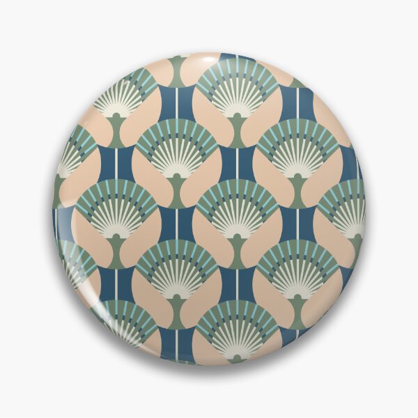 Item preview, Art Deco Fan, Beige-blue version designed and sold by Alex  Blud.