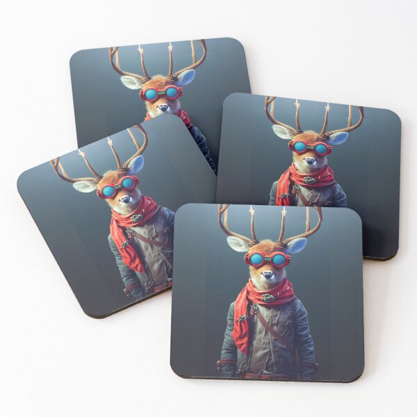 Item preview, The Cyber Stag of the Neon Forests designed and sold by Sillytoe.