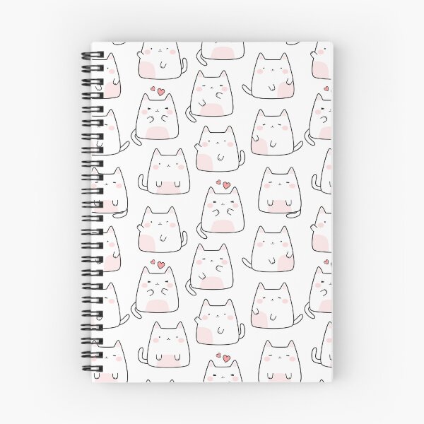 Item preview, Lots of cats kawaii with hearts pastel pattern designed and sold by MatysDesign.