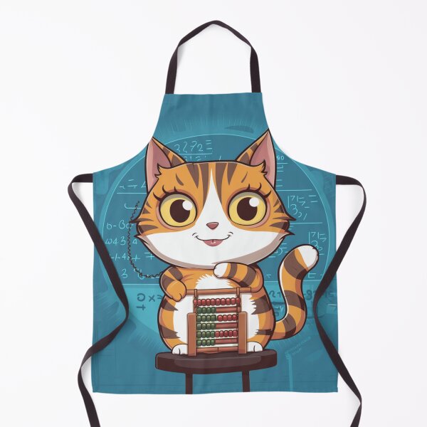 Item preview, Mathematical cat with an abacus designed and sold by QuirkyQuipPixel.