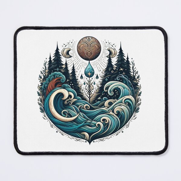 Item preview, The graphic portrays a mystical scene where the sea designed and sold by VisualHut.