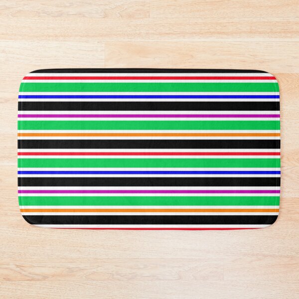 Item preview, Green Black Colorful Stripes Pattern designed and sold by PatternTitan.