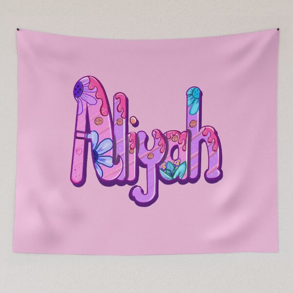 Item preview, Aliyah popular girls and women first name in purple with drips. Personalized personalised customised name Aliyah designed and sold by Artonmytee.