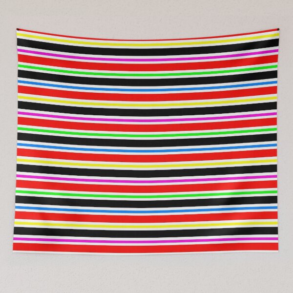Item preview, Decorative Red Black Colorful Stripes designed and sold by PatternTitan.