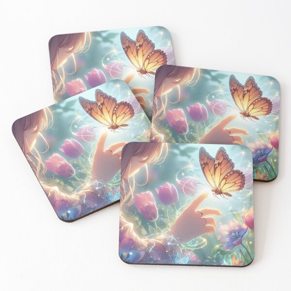Item preview, A girl touching to butterfly  designed and sold by Day Dreamer.