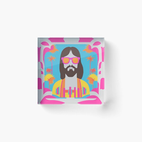 Item preview, Retro Jesus Is My Homeboy - Pop Art Sunglasses T-Shirt designed and sold by pixelandcrafted.