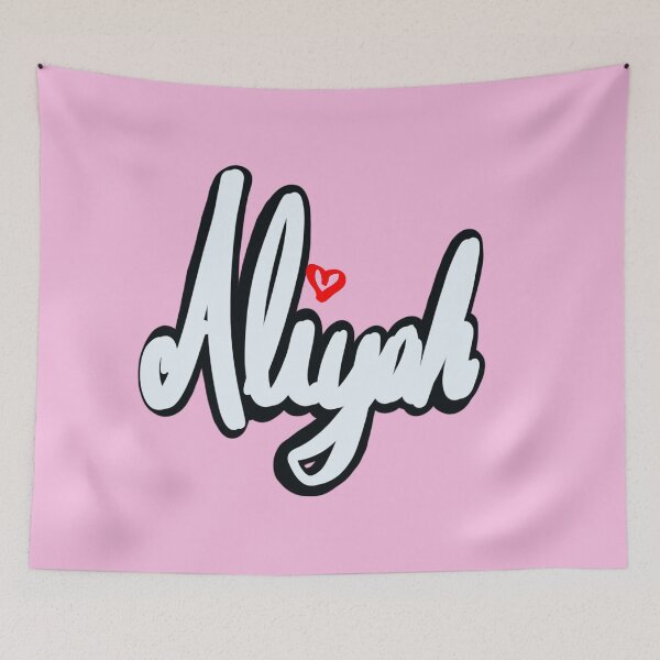 Item preview, Aliyah popular girls and women first name in cursive white. Personalized personalised customised name Aliyah designed and sold by Artonmytee.