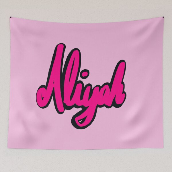 Item preview, Aliyah popular girls and women first name in cursive pink. Personalized personalised customised name Aliyah designed and sold by Artonmytee.