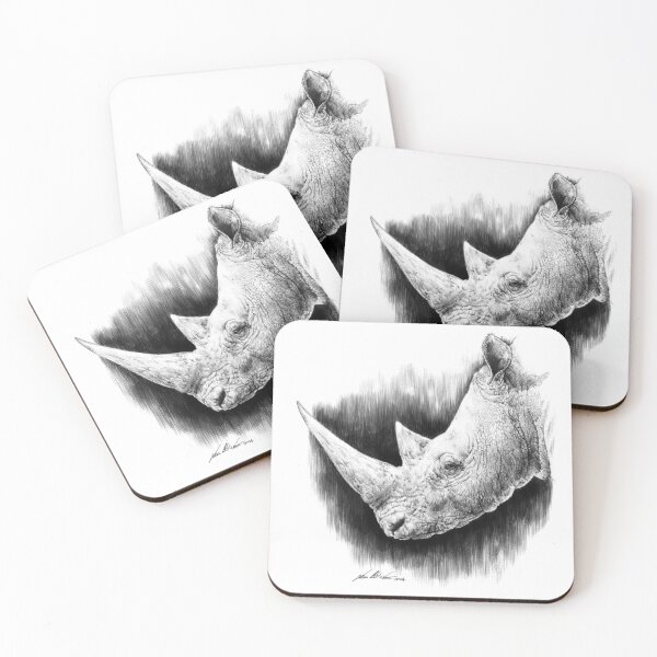 Item preview, rinoceronte blanco designed and sold by LucaMilioneArt.