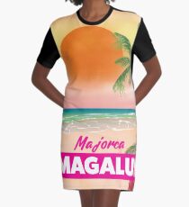 Magaluf Majorca beach travel poster Graphic T-Shirt Dress