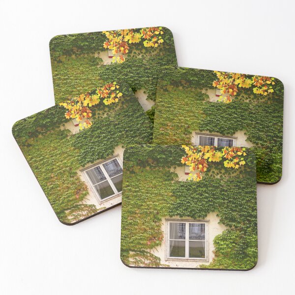 Item preview, the wall of an old house covered with creeper leafs autumn season,Vienna designed and sold by goceris.