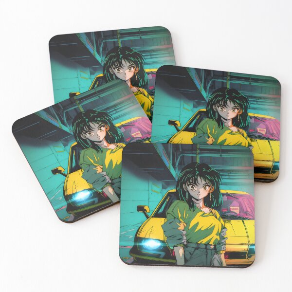 Item preview, 80s Anime Retro Girl Car Japanese Aesthetic The Classic designed and sold by glasseskyodai.