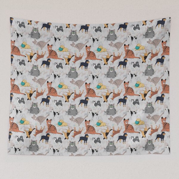 Item preview, Cats and Dogs Pattern Design designed and sold by PatternTitan.