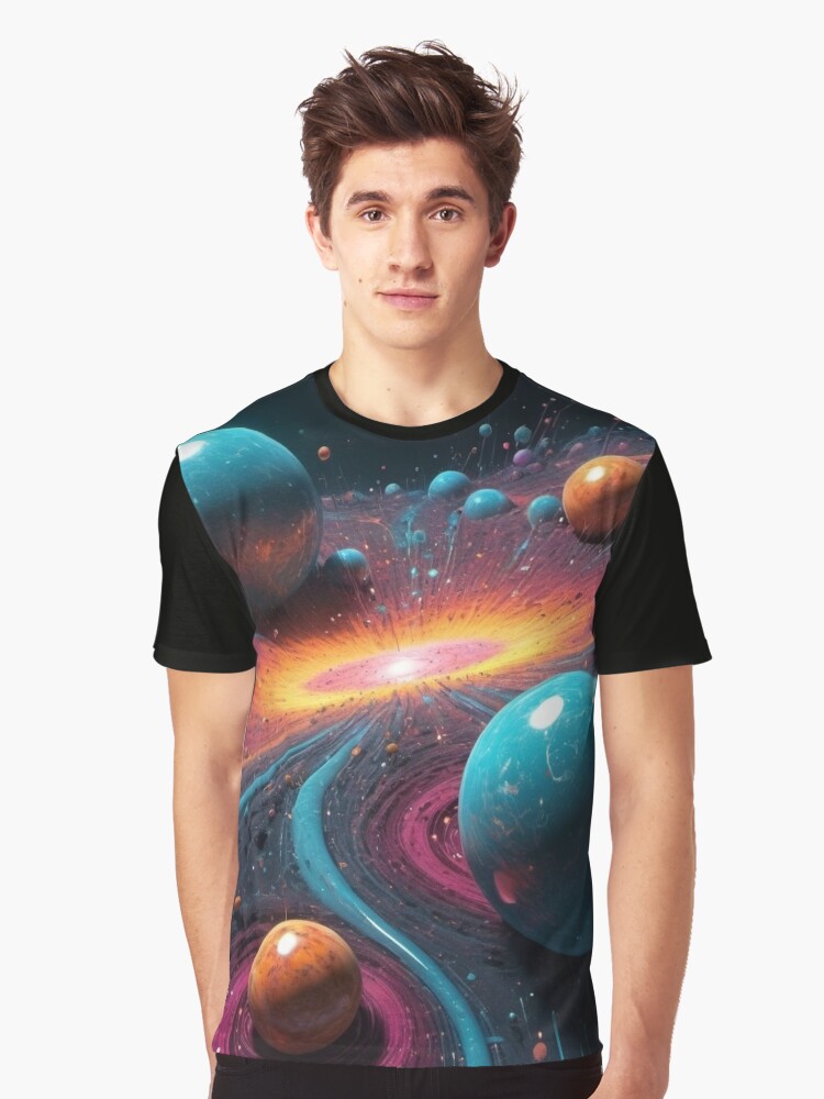 Thumbnail 1 of 5, Graphic T-Shirt, Multiverse Nexus - Parallel Worlds designed and sold by eXtraHumans.