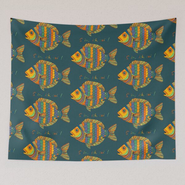 Item preview, Swim, fish, swim! Colorful fish and text designed and sold by ZorianArt.