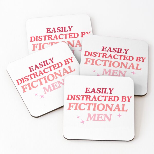 Item preview, Easily Distracted by Fictional Men Red designed and sold by Bookish Lovers.