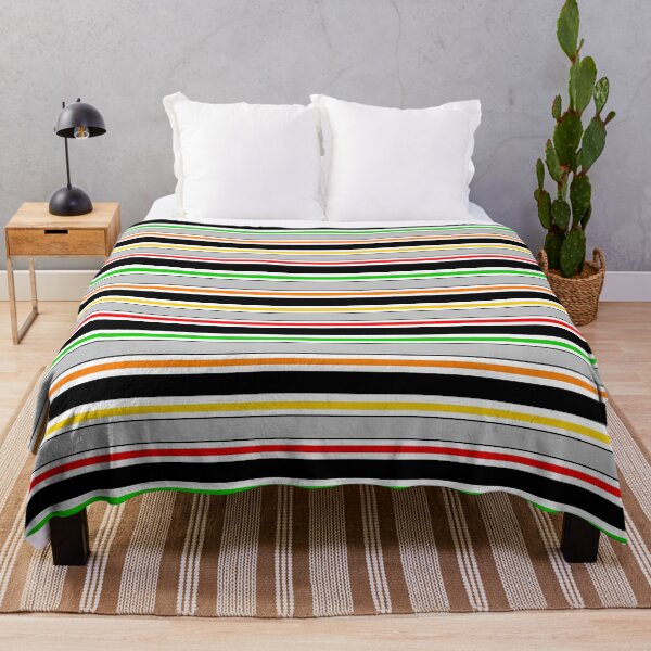 Item preview, Grey Black Colorful Stripes Pattern designed and sold by PatternTitan.