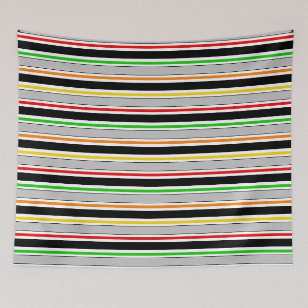 Item preview, Grey Black Colorful Stripes Pattern designed and sold by PatternTitan.