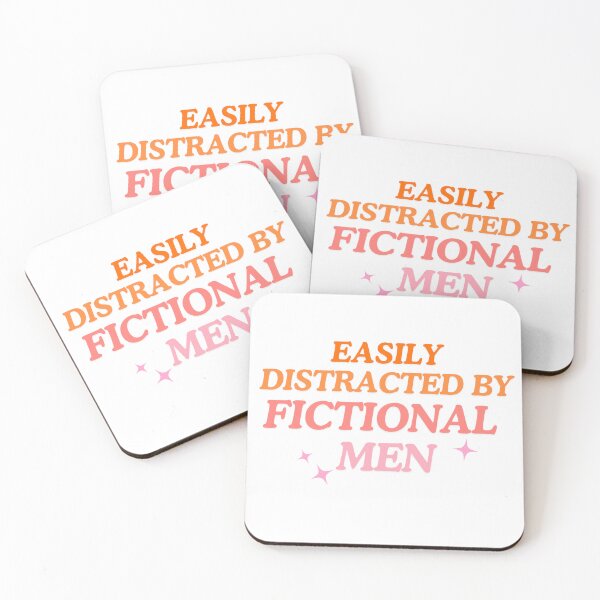 Item preview, Easily Distracted by Fictional Men Orange designed and sold by Bookish Lovers.