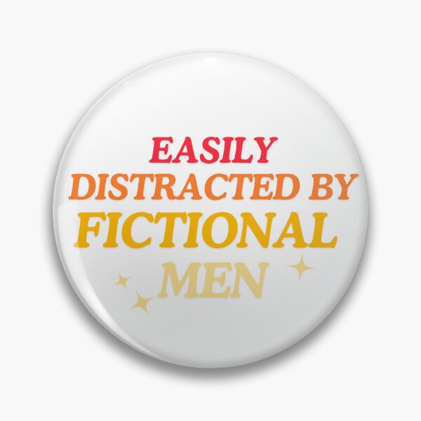 Aperçu de l'œuvre Facilement distrait par les hommes fictifs Jaune créée et vendue par Bookish Lovers.