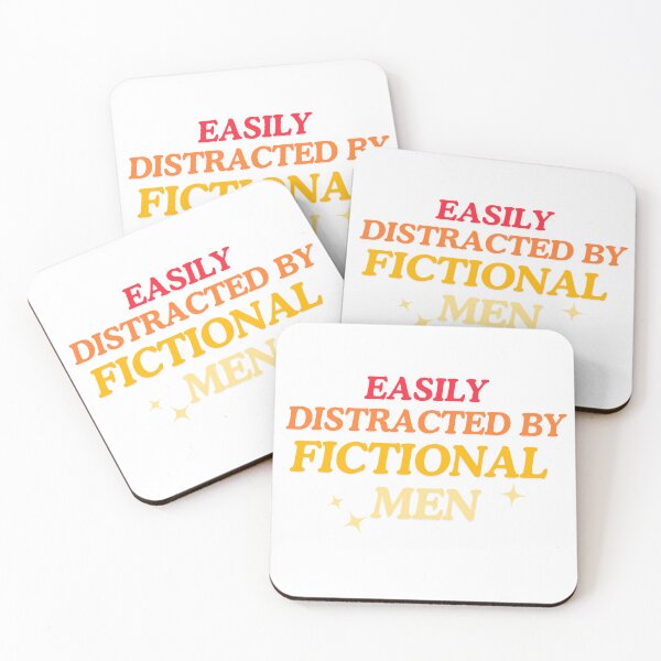 Item preview, Easily Distracted by Fictional Men Yellow designed and sold by Bookish Lovers.