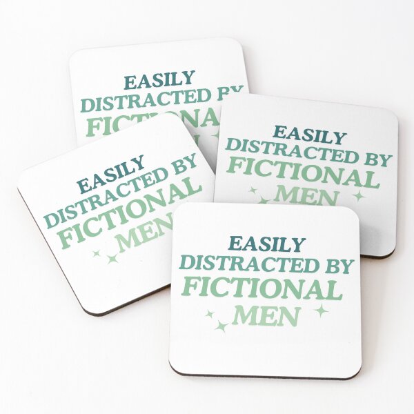 Item preview, Easily Distracted by Fictional Men Green designed and sold by Bookish Lovers.